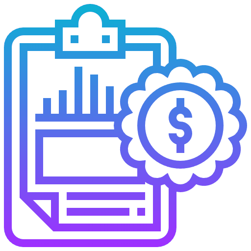 Report appraisal report graph icon