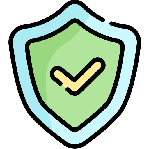 Shield quality lock security icon