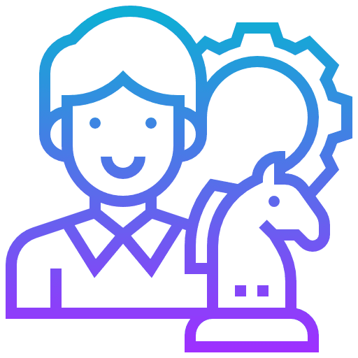 Strategy business user chess piece icon