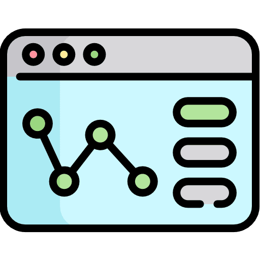 Browser analytics business graph icon