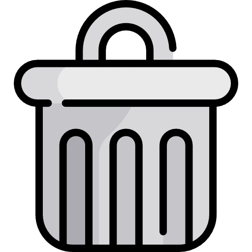 Delete ui rubbish can interface icon