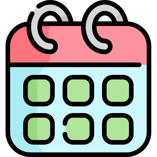 Calendar time and date calendar administration icon