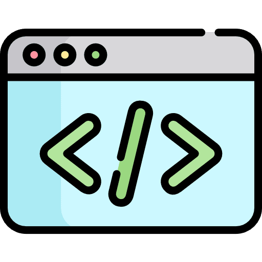 Code web develop electronics coding icon