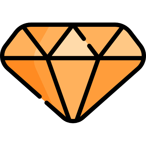 Diamond jewel wealth badge icon