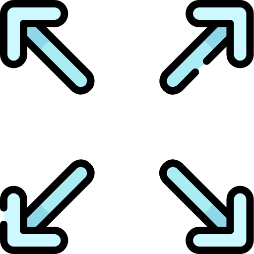 Fullscreen direction orientation multimedia option icon