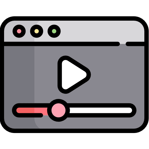 Browser play button cinema video play icon