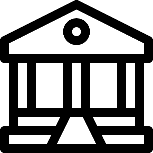 Bank finance architecture columns icon