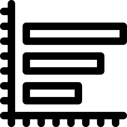 Bar chart analytics profits marketing icon