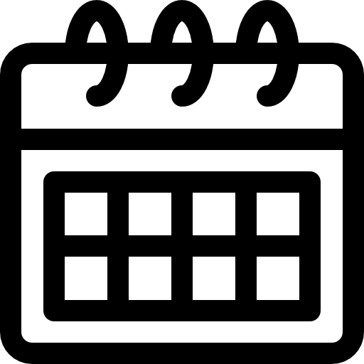 Calendar agenda time and date hour icon