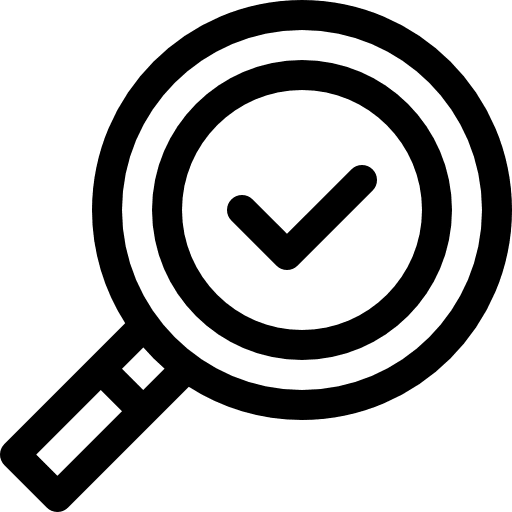 Loupe search interface magnifier icon