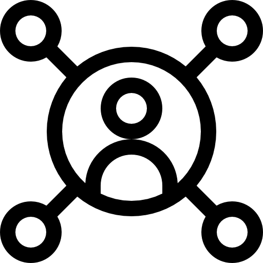 Social media seo and web share user icon