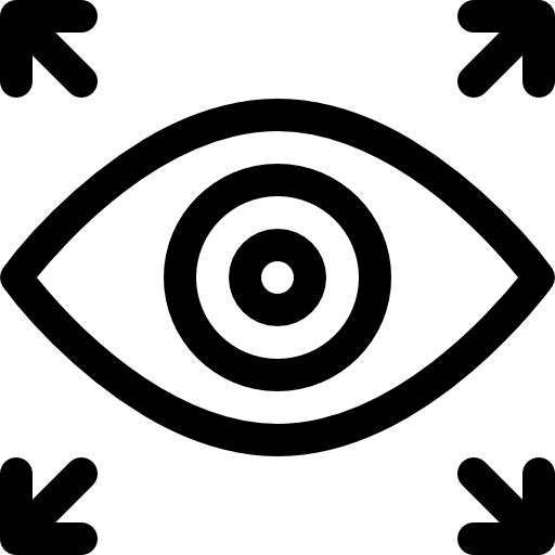 Vision view seo and web target icon