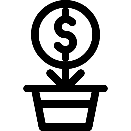 Growth growth currency money icon