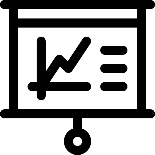 Line chart statistics line chart diagram icon