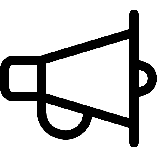 Marketing loudspeaker megaphone mouthpiece icon