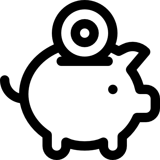 Piggy bank savings money bank icon