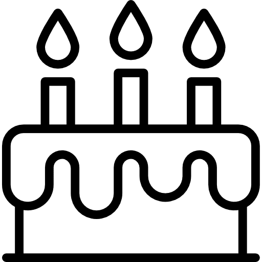 Birthday cake food party food and restaurant icon