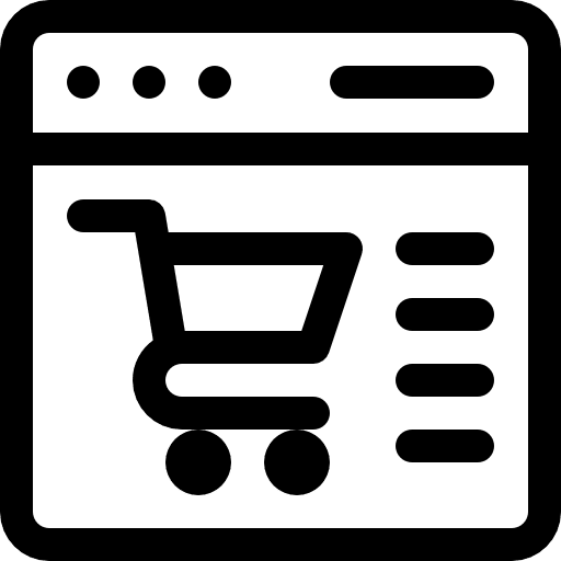 Online shopping web page website online shopping icon