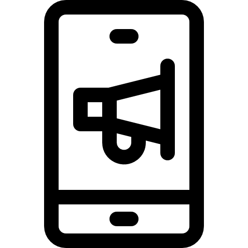 Smartphone bullhorn mobile phone marketing icon