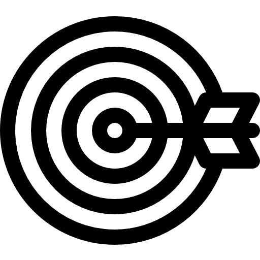 Target darts purpose commerce and shopping icon