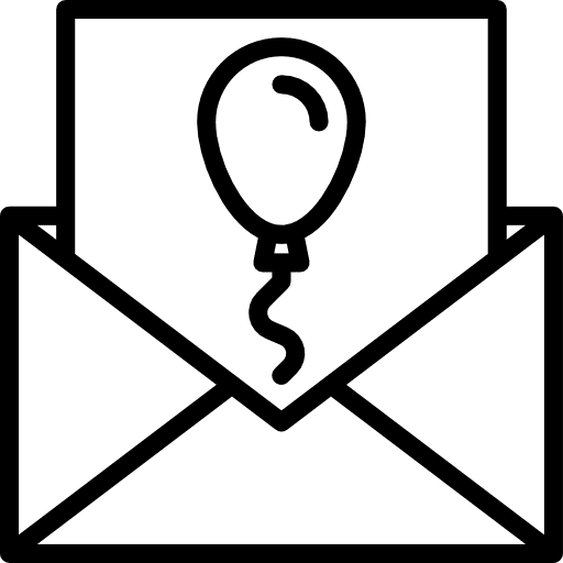 Birthday card mail envelope letter icon