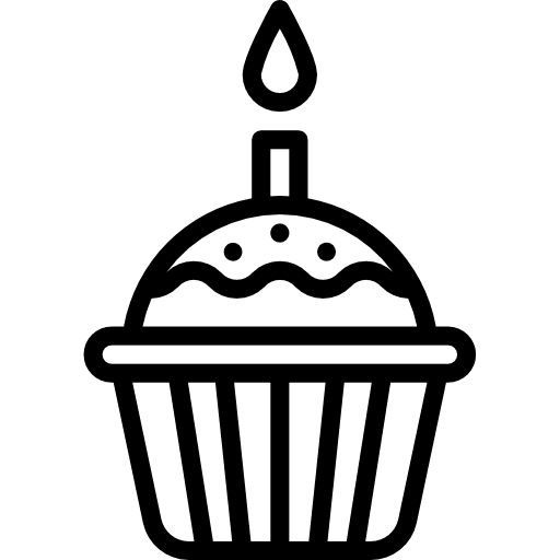 Candle food sweet bakery icon