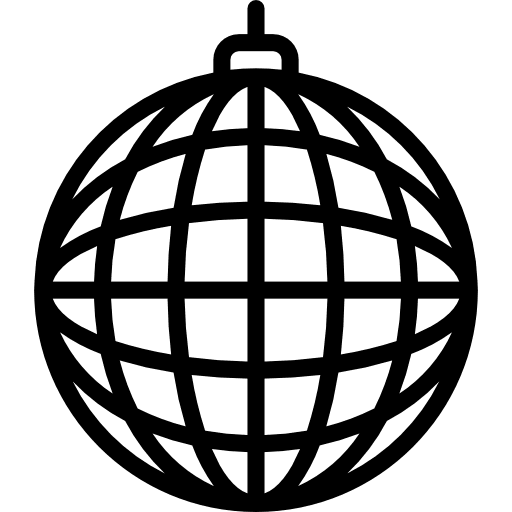 Disco ball birthday and party club entertainment icon