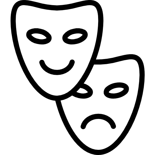 Drama comedy art and design theater icon