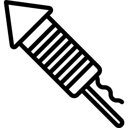 Fireworks rocket christmas fireworks icon