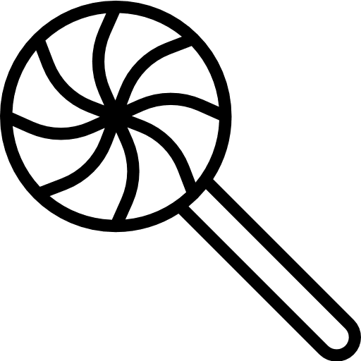 Candy sweet sugar lollipop icon