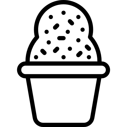 Cupcake bakery dessert food and restaurant icon