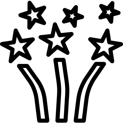 Fireworks celebration christmas birthday and party icon