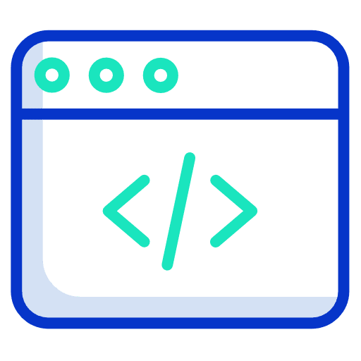 Web programming developer seo and web coding icon