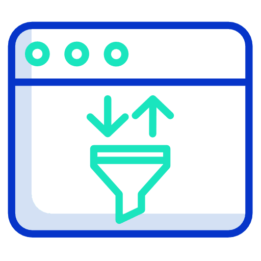 Browser filter results search icon
