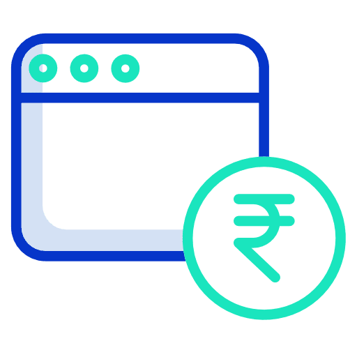 Online payment browser banking seo and web icon