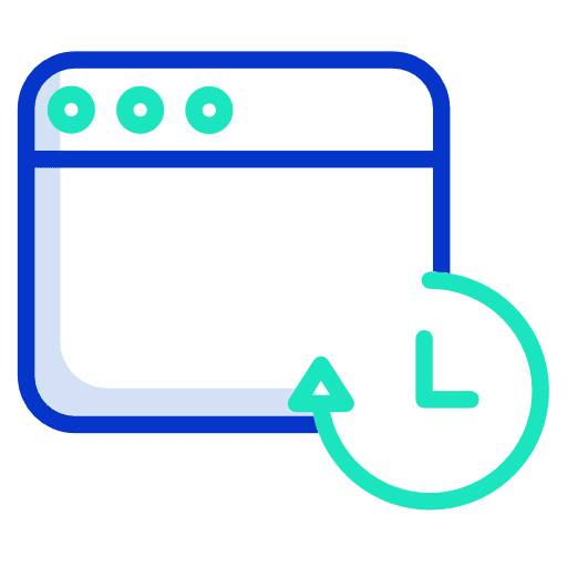 Page speed test page seo and web icon