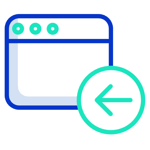 Return left internet seo and web icon