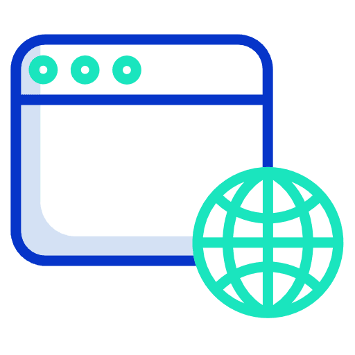 World wide web seo and web internet monitor icon