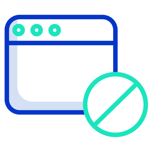 Browser browser prohibition marketing icon