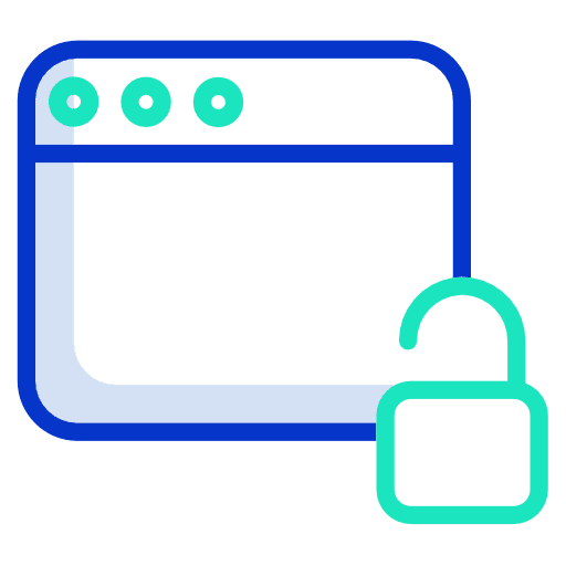 Browser browser seo and web security icon