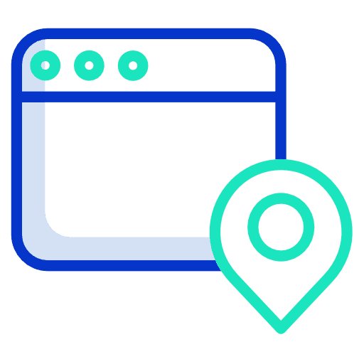 Browser location browser seo and web icon