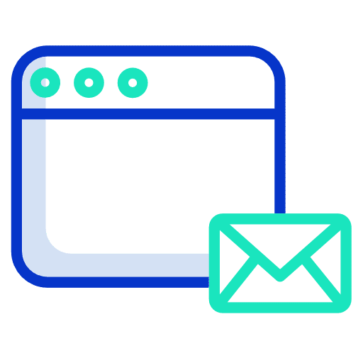 Browser mails email seo and web icon