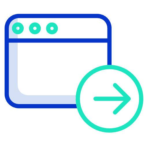 Browser website arrow interface icon