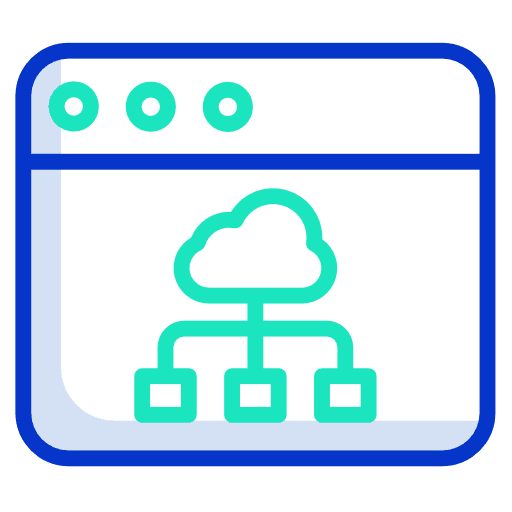 Cloud computing storage seo and web data icon
