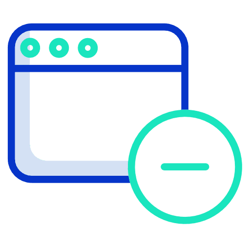 Delete web seo and web interface icon
