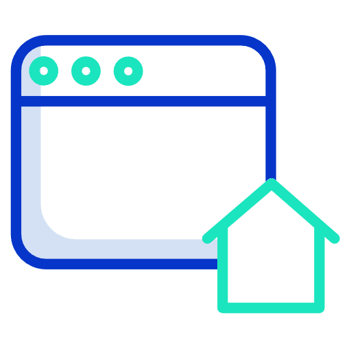 Home page landing page computer seo and web icon