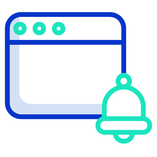 Notification seo and web notification bell icon
