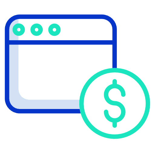 Online payment digital dollar browser icon