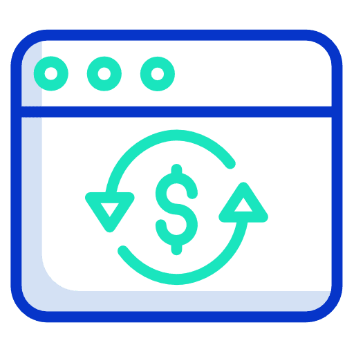 Online payment web digital seo and web icon