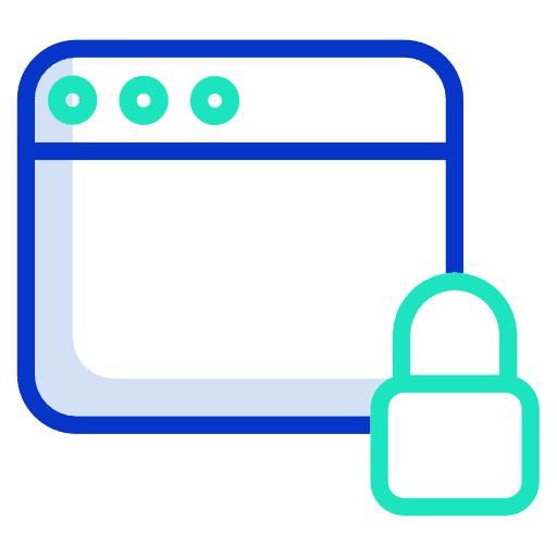 Browser data protection browser web security icon